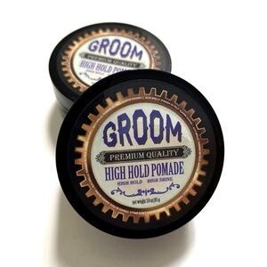 New 2pack GROOM High Hold Pomade High Hold High Shine 3oz Hair Styling